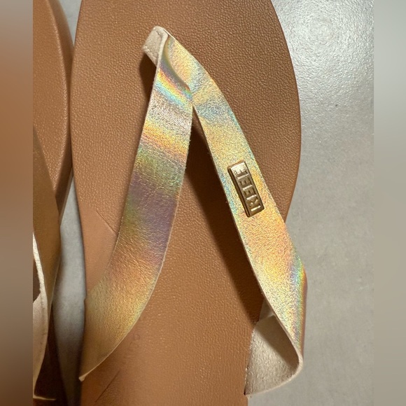 Women’s Reef Cream Tan champagne vegan leather Sandals - brand new never worn - Picture 7 of 8
